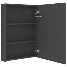 Lade das Bild in den Galerie-Viewer, LED-Spiegelschrank fürs Bad Glänzend Grau 50x13x70 cm