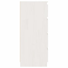 Lade das Bild in den Galerie-Viewer, Beistellschrank Weiß 60x36x84 cm Massivholz Kiefer
