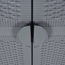 Lade das Bild in den Galerie-Viewer, Gartenschrank Grau 65x45x172 cm PP Rattan