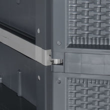 Lade das Bild in den Galerie-Viewer, Gartenschrank Grau 65x45x172 cm PP Rattan