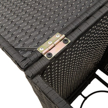 Lade das Bild in den Galerie-Viewer, Propan-Tank-Verstecktisch Schwarz 40x40x60 cm Poly Rattan