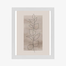 Lade das Bild in den Galerie-Viewer, Poster Abstrakte Minimalistische Pflanze Auf Beigem Hintergrund Rahmen Aluminium Farbe Schwarz