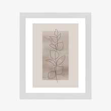 Lade das Bild in den Galerie-Viewer, Poster Abstrakte Minimalistische Pflanze Auf Beigem Hintergrund Rahmen Aluminium Farbe Schwarz