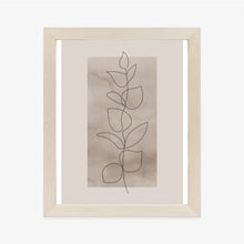 Lade das Bild in den Galerie-Viewer, Poster Abstrakte Minimalistische Pflanze Auf Beigem Hintergrund Rahmen Aluminium Farbe Schwarz