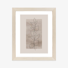 Lade das Bild in den Galerie-Viewer, Poster Abstrakte Minimalistische Pflanze Auf Beigem Hintergrund Rahmen Aluminium Farbe Schwarz