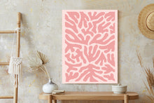 Lade das Bild in den Galerie-Viewer, Poster Abstraktes Botanisches Pflanzenmuster Im Matisse-Stil Rahmen Hölzern Farbe Natürlich