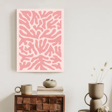 Lade das Bild in den Galerie-Viewer, Poster Abstraktes Botanisches Pflanzenmuster Im Matisse-Stil Rahmen Hölzern Farbe Natürlich