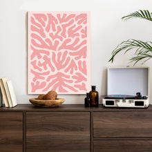 Lade das Bild in den Galerie-Viewer, Poster Abstraktes Botanisches Pflanzenmuster Im Matisse-Stil Rahmen Hölzern Farbe Natürlich