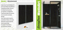 Lade das Bild in den Galerie-Viewer, Duschrückwand Eck oder Einzelplatte Alu Holz Schwarz Holzoptik LS106