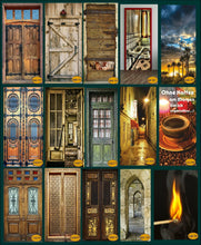 Lade das Bild in den Galerie-Viewer, Türposter Bodensee Fenster Holz Gardine Türtapete selbstklebend 9054