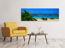 Lade das Bild in den Galerie-Viewer, Leinwandbild Panorama Strand Liebe