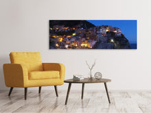 Lade das Bild in den Galerie-Viewer, Leinwandbild Panorama Nachts in Cinque
