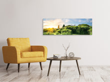 Lade das Bild in den Galerie-Viewer, Leinwandbild Panorama Sonnenaufgang im Park