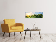 Lade das Bild in den Galerie-Viewer, Leinwandbild Panorama Sonnenaufgang im Park