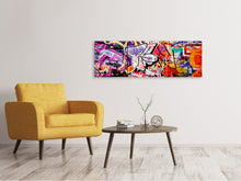 Lade das Bild in den Galerie-Viewer, Leinwandbild Panorama Graffiti Kunst
