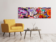 Lade das Bild in den Galerie-Viewer, Leinwandbild Panorama Graffiti Kunst