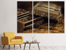 Lade das Bild in den Galerie-Viewer, Leinwandbild 3-teilig Schwarze Schokolade