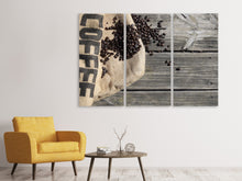 Lade das Bild in den Galerie-Viewer, Leinwandbild 3-teilig Lieblings Kaffeebohnen