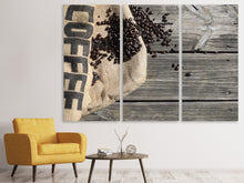 Lade das Bild in den Galerie-Viewer, Leinwandbild 3-teilig Lieblings Kaffeebohnen
