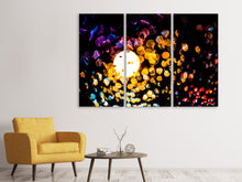Lade das Bild in den Galerie-Viewer, Leinwandbild 3-teilig Abstraktes Lichtspiel in Farbe
