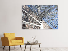 Lade das Bild in den Galerie-Viewer, Leinwandbild 3-teilig Wendeltreppe aus Metall