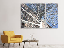 Lade das Bild in den Galerie-Viewer, Leinwandbild 3-teilig Wendeltreppe aus Metall