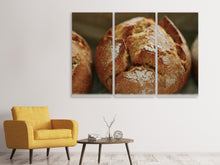 Lade das Bild in den Galerie-Viewer, Leinwandbild 3-teilig XXL Roggenbrötchen