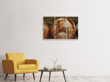 Lade das Bild in den Galerie-Viewer, Leinwandbild 3-teilig XXL Roggenbrötchen