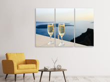 Lade das Bild in den Galerie-Viewer, Leinwandbild 3-teilig Wir lieben Champagner