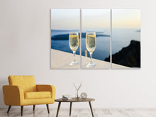 Lade das Bild in den Galerie-Viewer, Leinwandbild 3-teilig Wir lieben Champagner