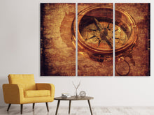Lade das Bild in den Galerie-Viewer, Leinwandbild 3-teilig Antiker Kompass XL