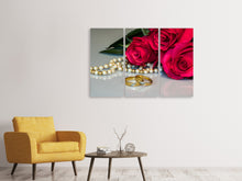 Lade das Bild in den Galerie-Viewer, Leinwandbild 3-teilig Die Ringe der Liebe