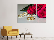 Lade das Bild in den Galerie-Viewer, Leinwandbild 3-teilig Die Ringe der Liebe