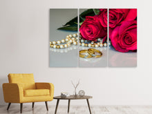 Lade das Bild in den Galerie-Viewer, Leinwandbild 3-teilig Die Ringe der Liebe