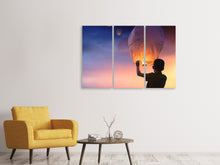 Lade das Bild in den Galerie-Viewer, Leinwandbild 3-teilig Lichtlaternen