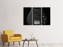 Lade das Bild in den Galerie-Viewer, Leinwandbild 3-teilig Gitarre ganz in schwarz