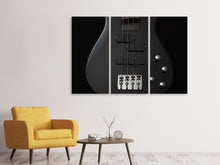 Lade das Bild in den Galerie-Viewer, Leinwandbild 3-teilig Gitarre ganz in schwarz