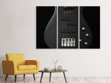 Lade das Bild in den Galerie-Viewer, Leinwandbild 3-teilig Gitarre ganz in schwarz