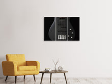 Lade das Bild in den Galerie-Viewer, Leinwandbild 3-teilig Gitarre ganz in schwarz