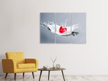 Lade das Bild in den Galerie-Viewer, Leinwandbild 3-teilig Kirsche mit Milch