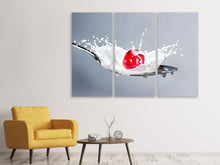 Lade das Bild in den Galerie-Viewer, Leinwandbild 3-teilig Kirsche mit Milch