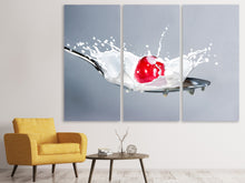 Lade das Bild in den Galerie-Viewer, Leinwandbild 3-teilig Kirsche mit Milch