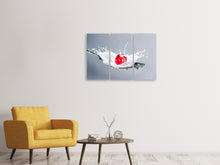 Lade das Bild in den Galerie-Viewer, Leinwandbild 3-teilig Kirsche mit Milch