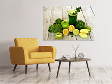 Lade das Bild in den Galerie-Viewer, Leinwandbild Zutaten grüner Smoothie