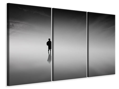 Leinwandbild 3-teilig Spiegelung im  Nebel