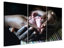 Lade das Bild in den Galerie-Viewer, Leinwandbild 3-teilig Wenn aus Liebe Leben wird