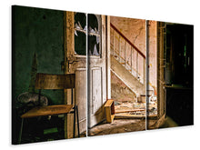 Lade das Bild in den Galerie-Viewer, Leinwandbild 3-teilig Zerfallene Treppe
