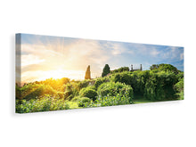 Lade das Bild in den Galerie-Viewer, Leinwandbild Panorama Sonnenaufgang im Park