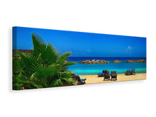 Lade das Bild in den Galerie-Viewer, Leinwandbild Panorama Strand Liebe