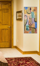 Lade das Bild in den Galerie-Viewer, Wandgaderobe Aluverbund Garderobe 100x50cm Kunst Paul Klee 426ga
